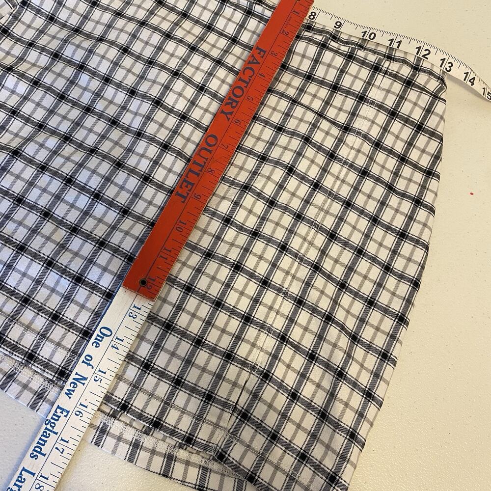 Hollister Women Junior Multicolor Stripe Plaid high Rise Mini Skirt Sz M Stretch - Picture 2 of 7